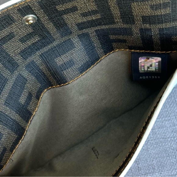 FENDI Zucca Long Wallet Zucchino Coated Canvas Baguette Continental Flap FF Logo - Picture 5 of 10